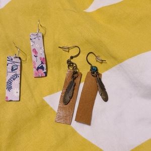 Leather earrings